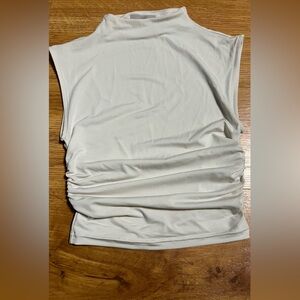 H&M Off-White Ruched Strapless Tube Top – XS